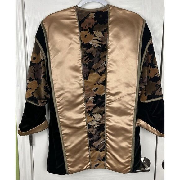 OPUS 1 by Diana Martin Velvet Vintage Kimono Boho Jacket One‎ Size Fits All - Picture 6 of 9
